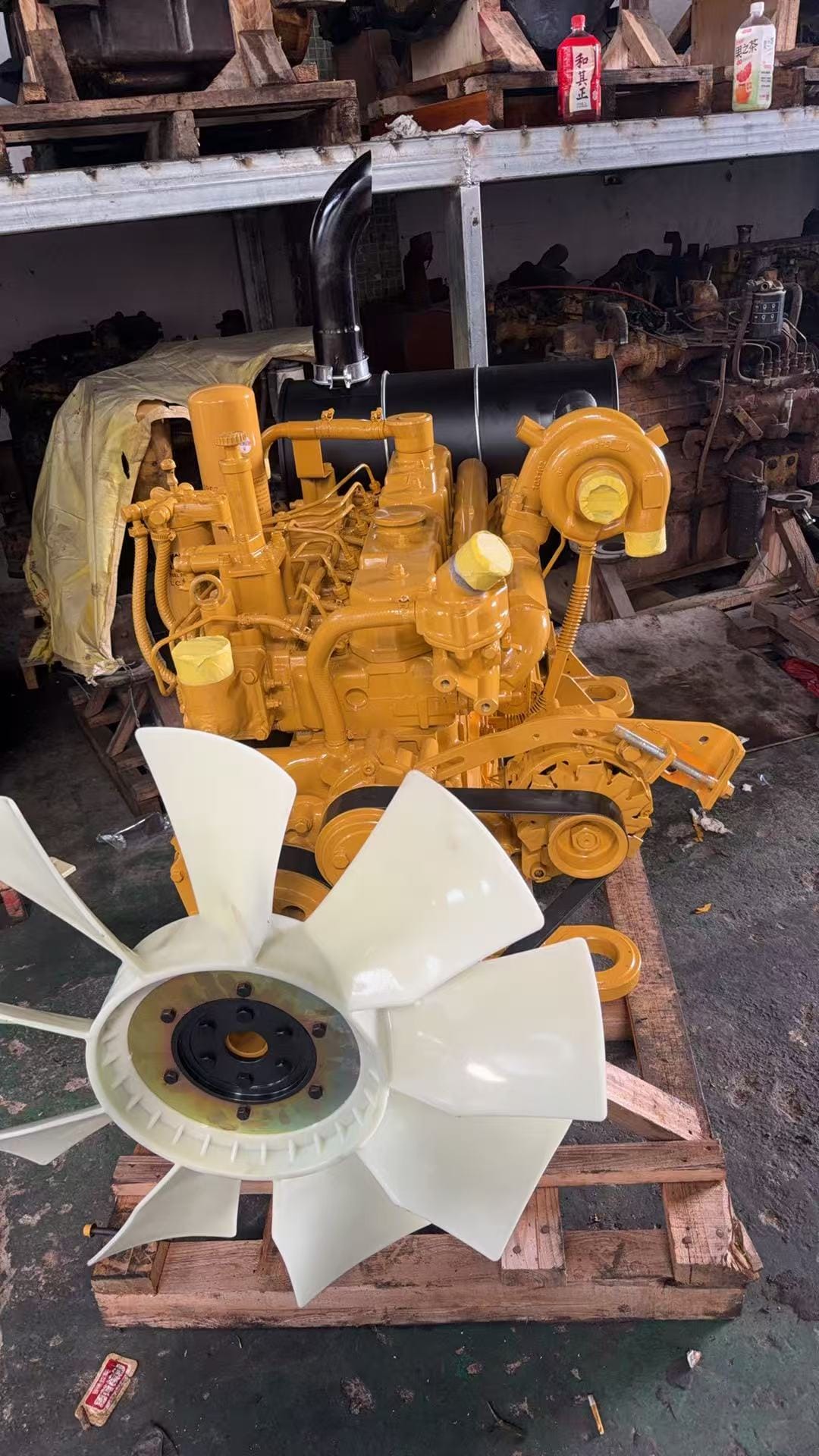 320B Excavator Complete Engine Assembly 129-0741 (3066 S6K-T Diesel Motor) Picture 6 Tatan Machinery Excavator Engine Storage and Inspection Warehouse