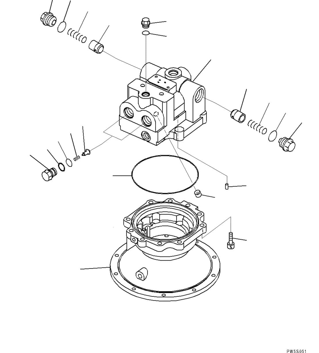 KMF125 706-7K-01070 Swing Motor Assembly for Komatsu PC360-7 Excavator Picture 4 KMF125 706-7K-01070 Swing Motor Assembly for Komatsu PC360-7 Excavator - Image 4